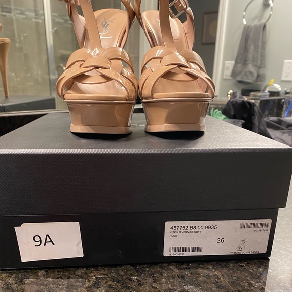 YSL tribute heels in nude - Picture 2 of 8